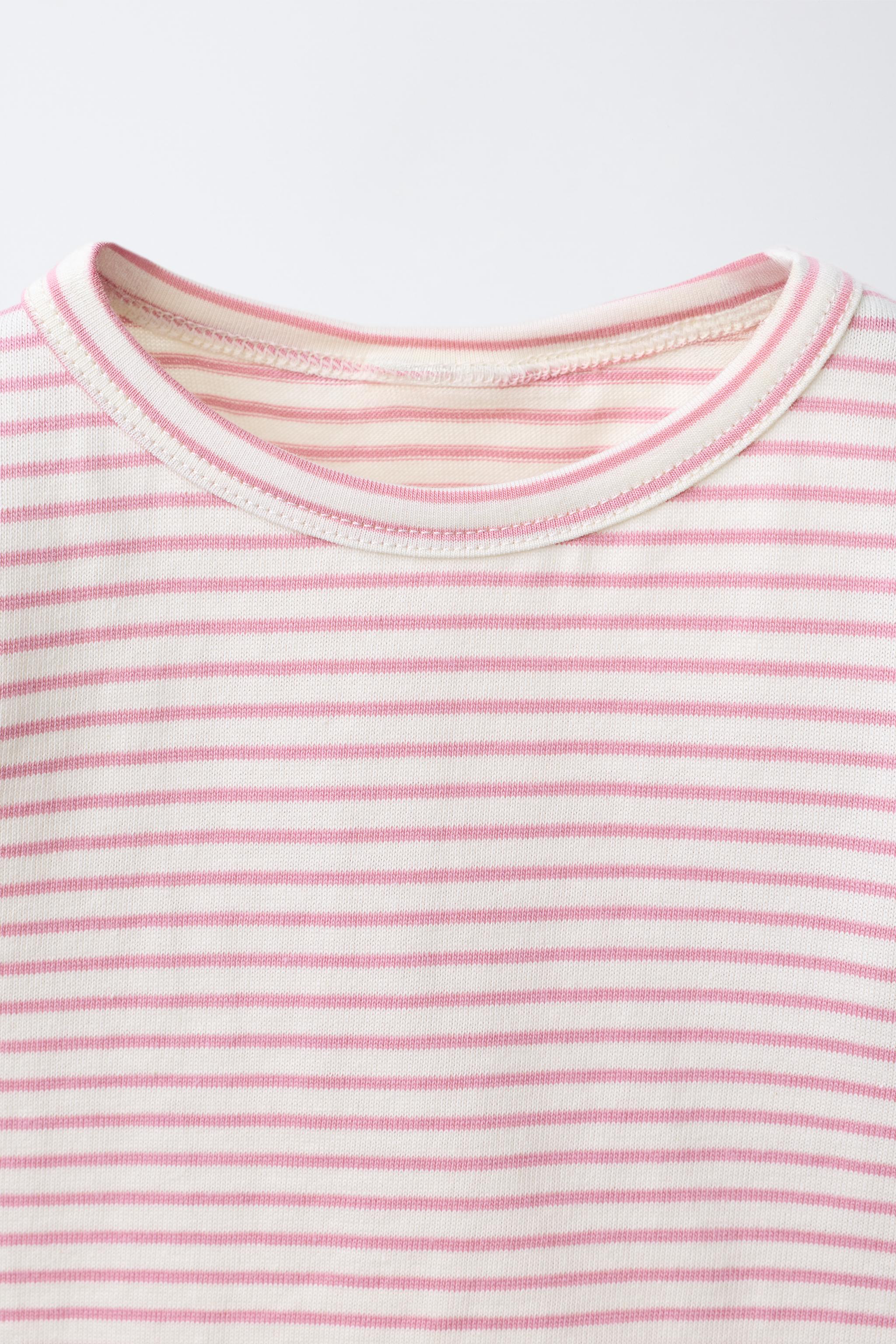 SOFT WOVEN STRIPED T-SHIRT